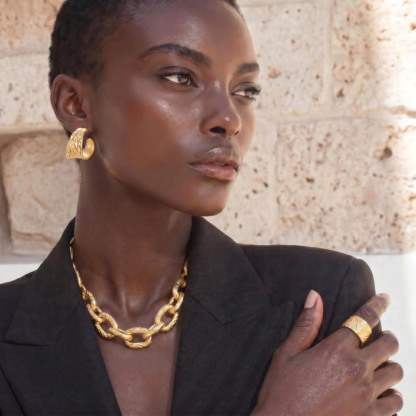 Molten Texture Hoops